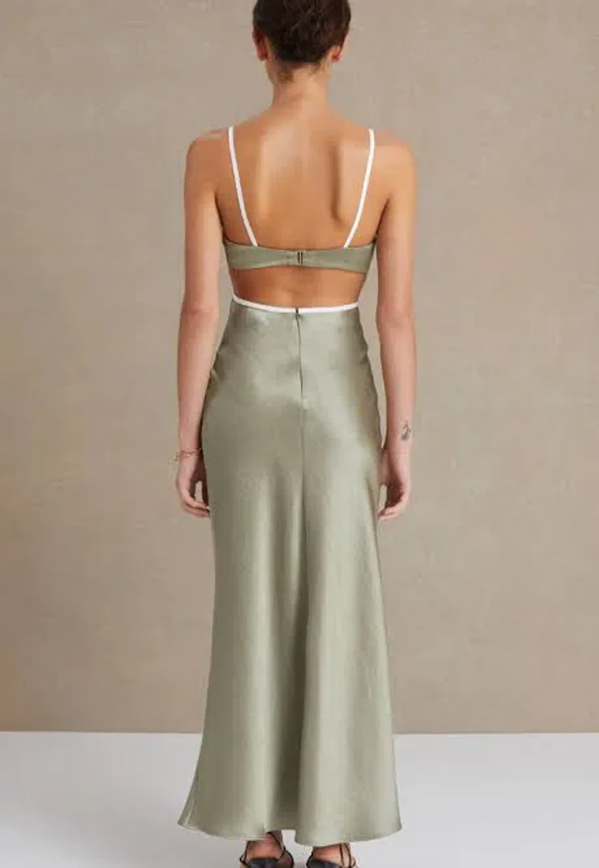 Bec & Bridge Veronique Maxi Dress - Sage Green Size AU 6 - Image 5