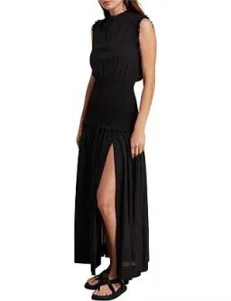 Bec & Bridge Felice Shirred Maxi Dress Black Size 8 / S for rent on The Volte - image 3