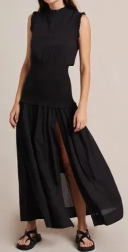 Bec & Bridge Felice Shirred Maxi Dress Black Size 8 / S for rent on The Volte - image 2