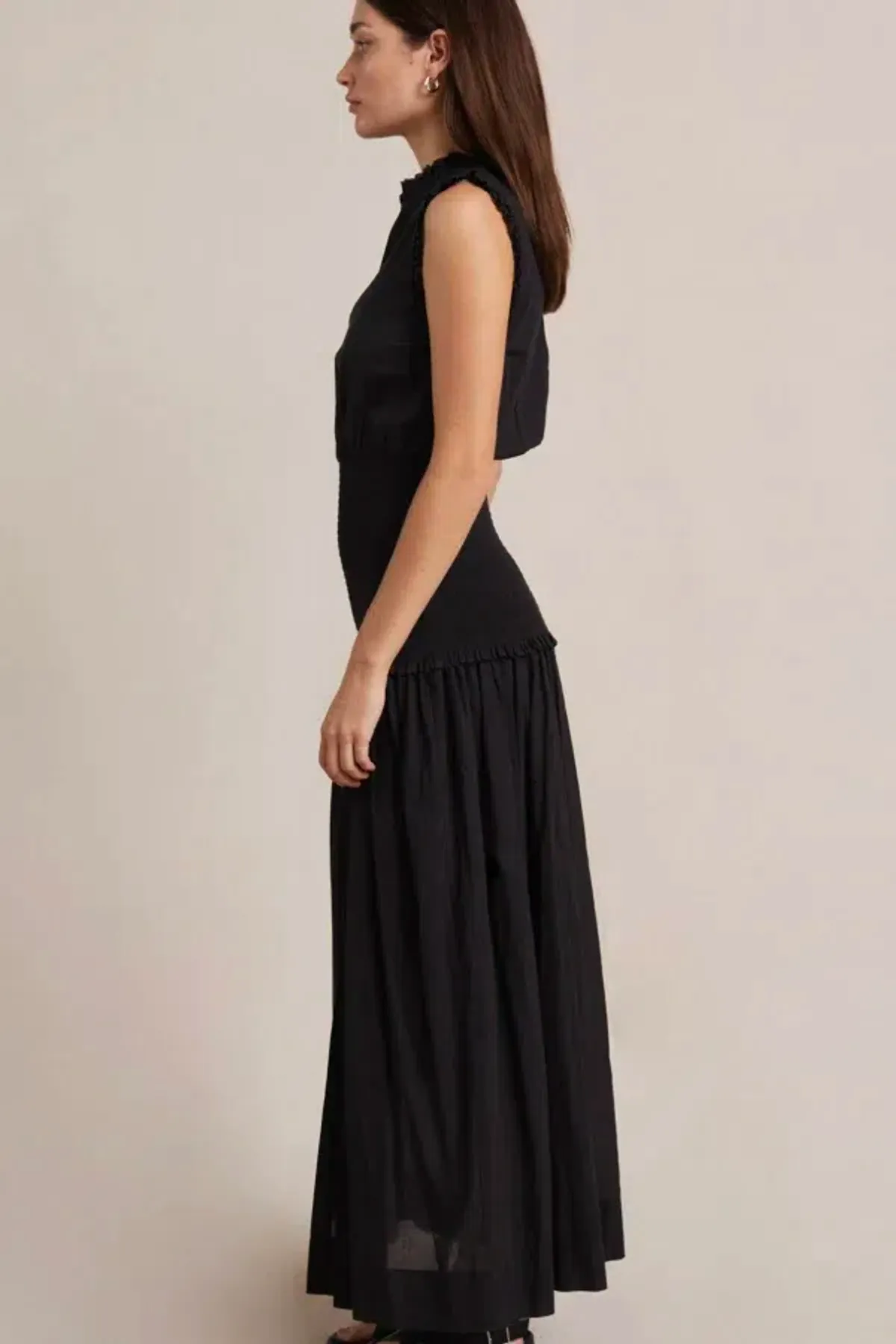 Bec & Bridge Felice Shirred Maxi Dress Black Size 8 / S - Image 4