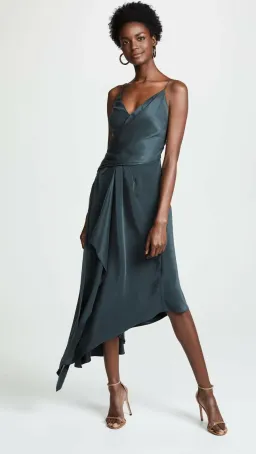 Acler Lucas Silk Dress in Dark Green Size 6 for rent on The Volte - image 1