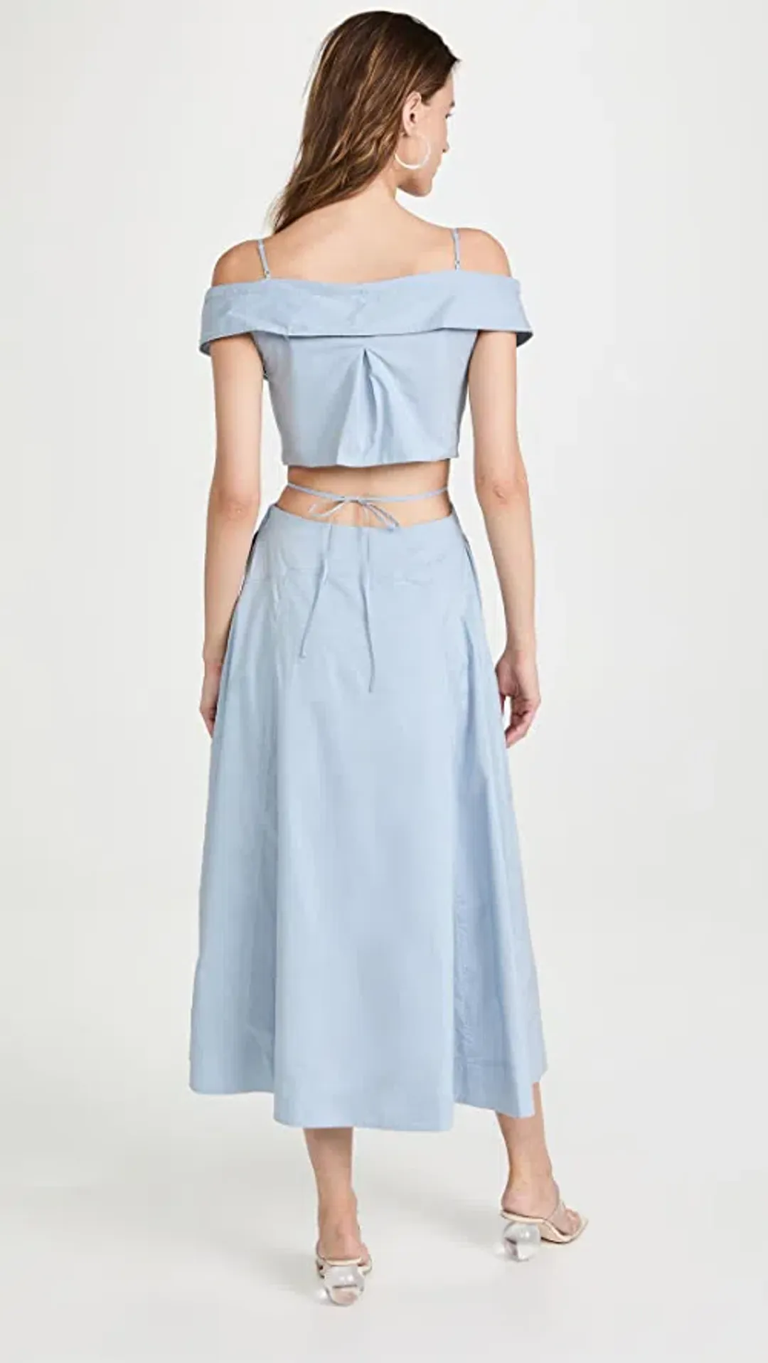 Jonathan Simkhai Ansley Cotton Poplin Midi Dress Cove Size L / Au 12-14 for rent on The Volte - main image