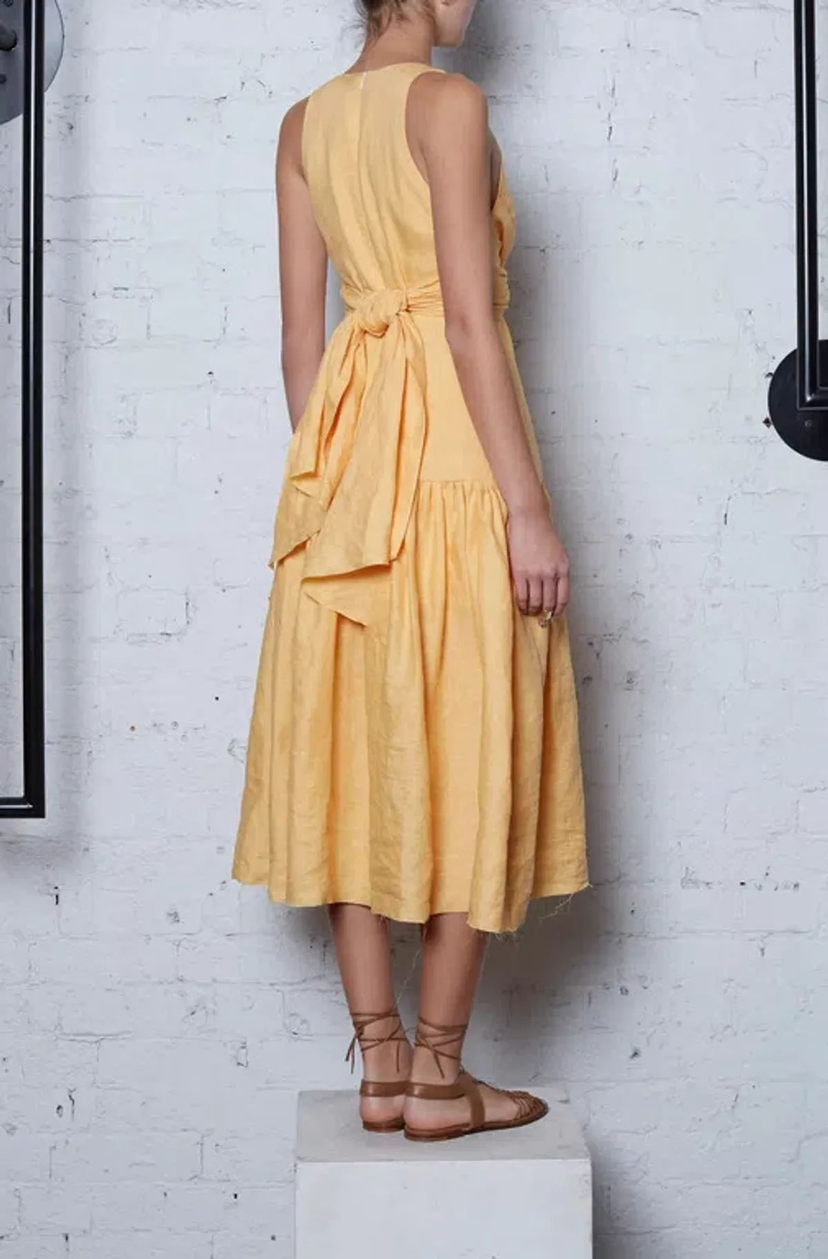 KITX Becoming Twist Dress - Sunkiss Yellow Size AU 10 - Image 3