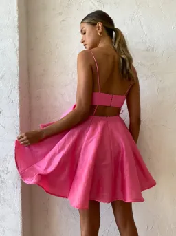 Helen O’connor Valentine Dress In Flamingo Pink Size AU 10 for rent on The Volte - image 6