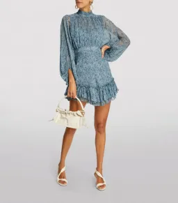 Shona Joy Harmony Ruched Mini Dress Blue Size AU 16 for rent on The Volte - image 1