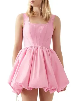 Aje Suzette Bubble Mini Dress Pink Size AU 6 for rent on The Volte - image 3