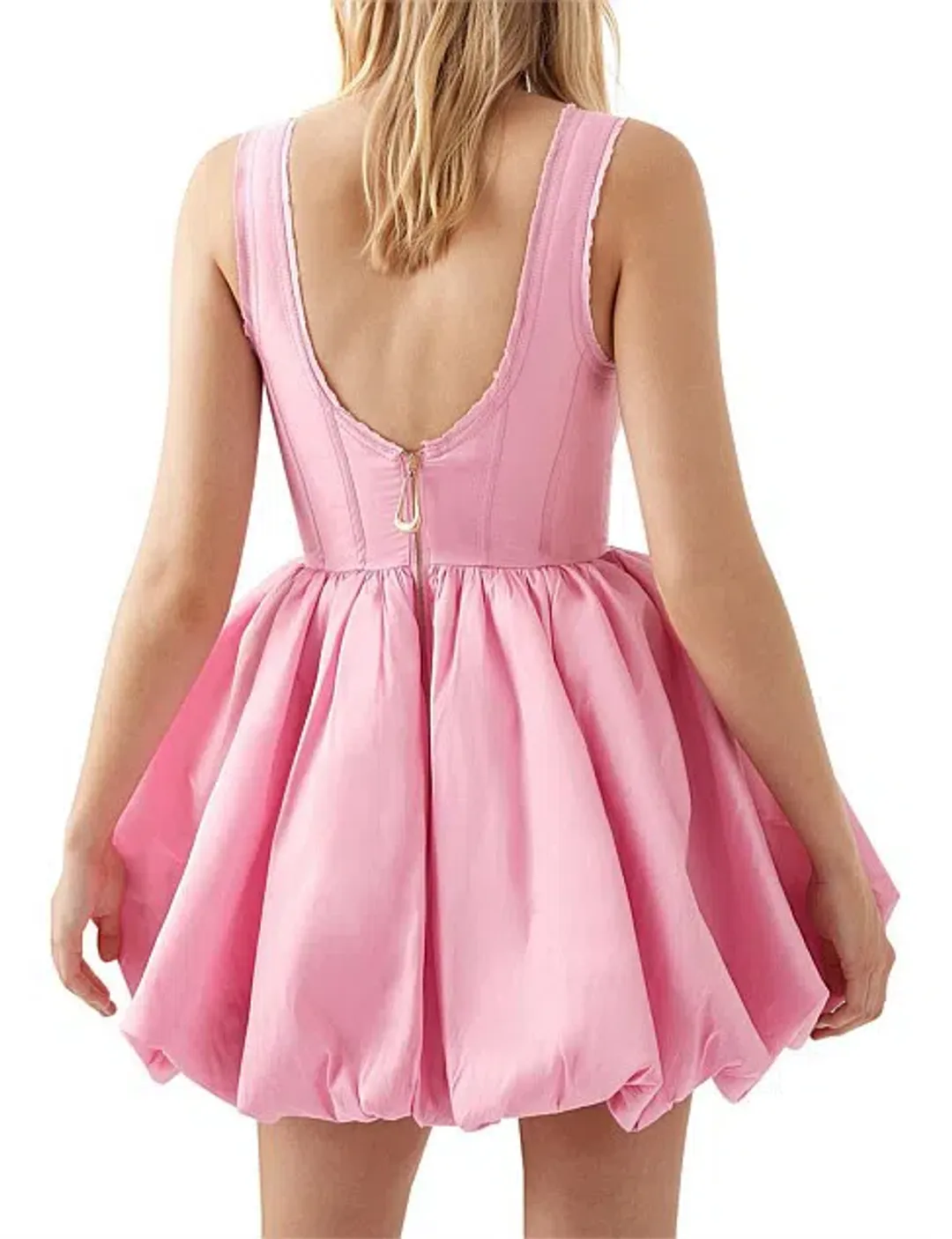 Aje Suzette Bubble Mini Dress Pink Size AU 6 for rent on The Volte - main image