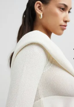 Camilla and Marc Javier Knit Cut-out Midi Dress in White Size S / AU 8 for rent on The Volte - image 4