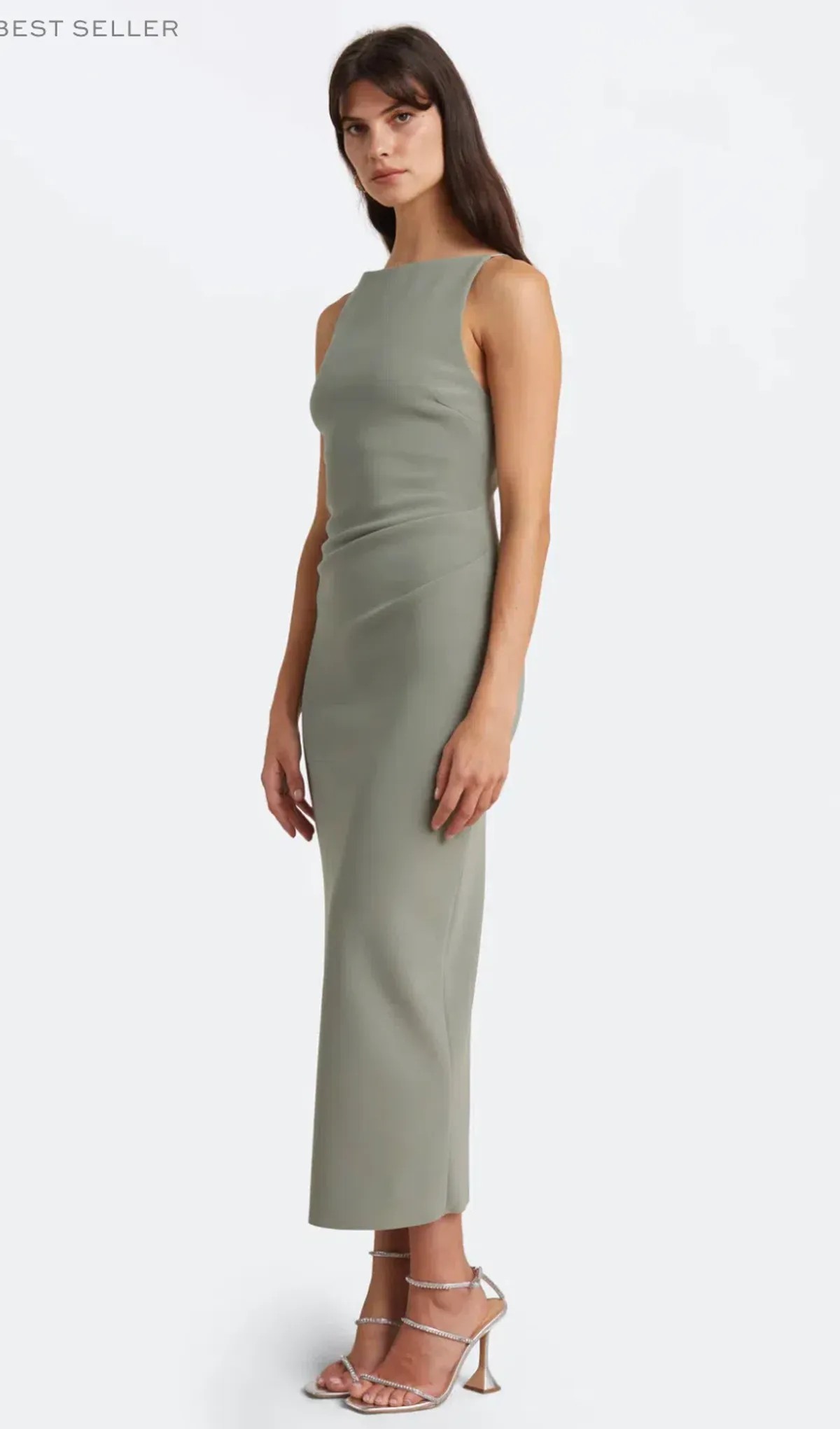 Bec & Bridge Be Mine Tuck Dress in Sage Green Size AU 6 - Image 2
