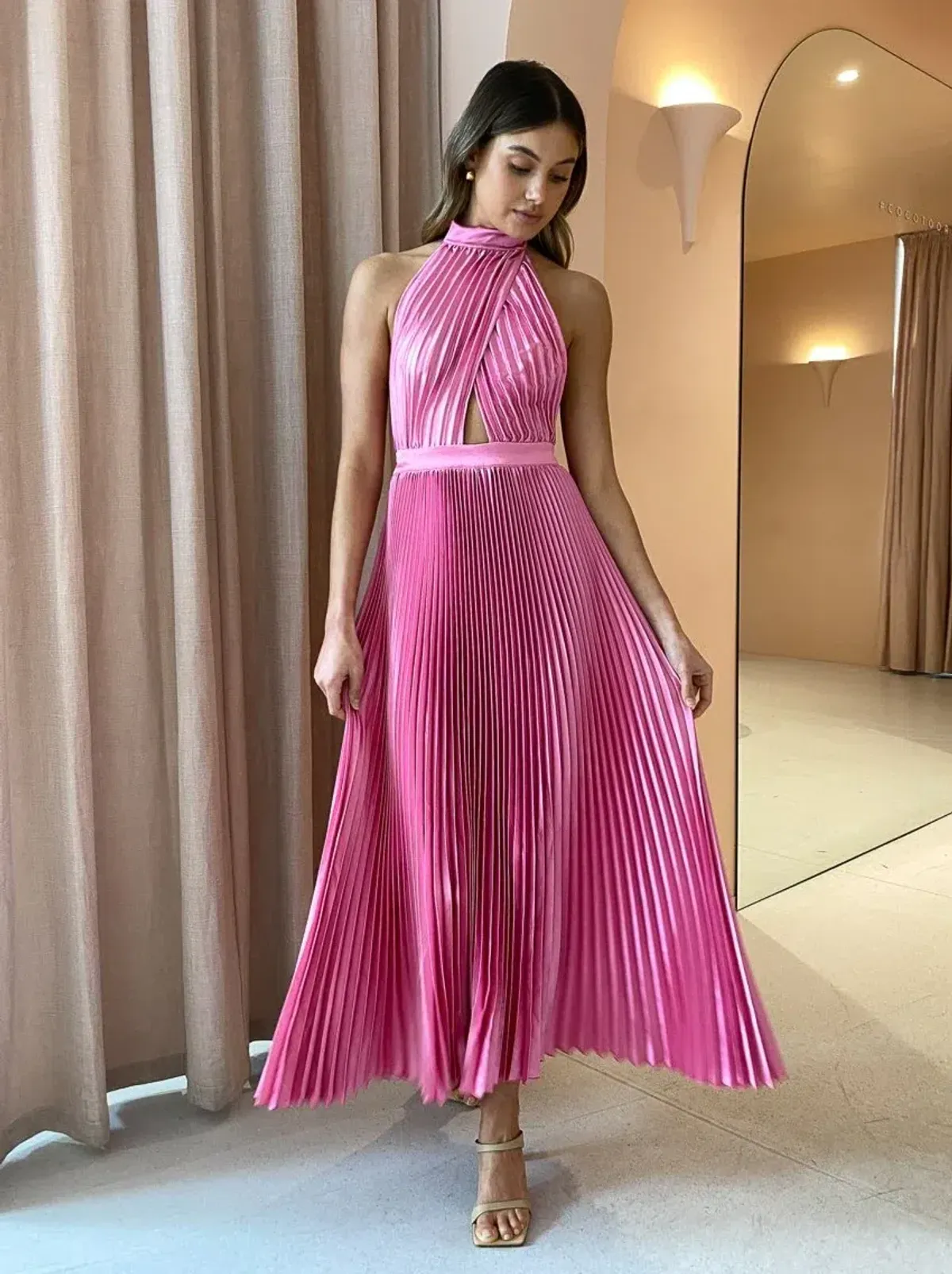 L'Idee Renaissance Gown Hot Pink Size 8 / S for rent on The Volte - main image