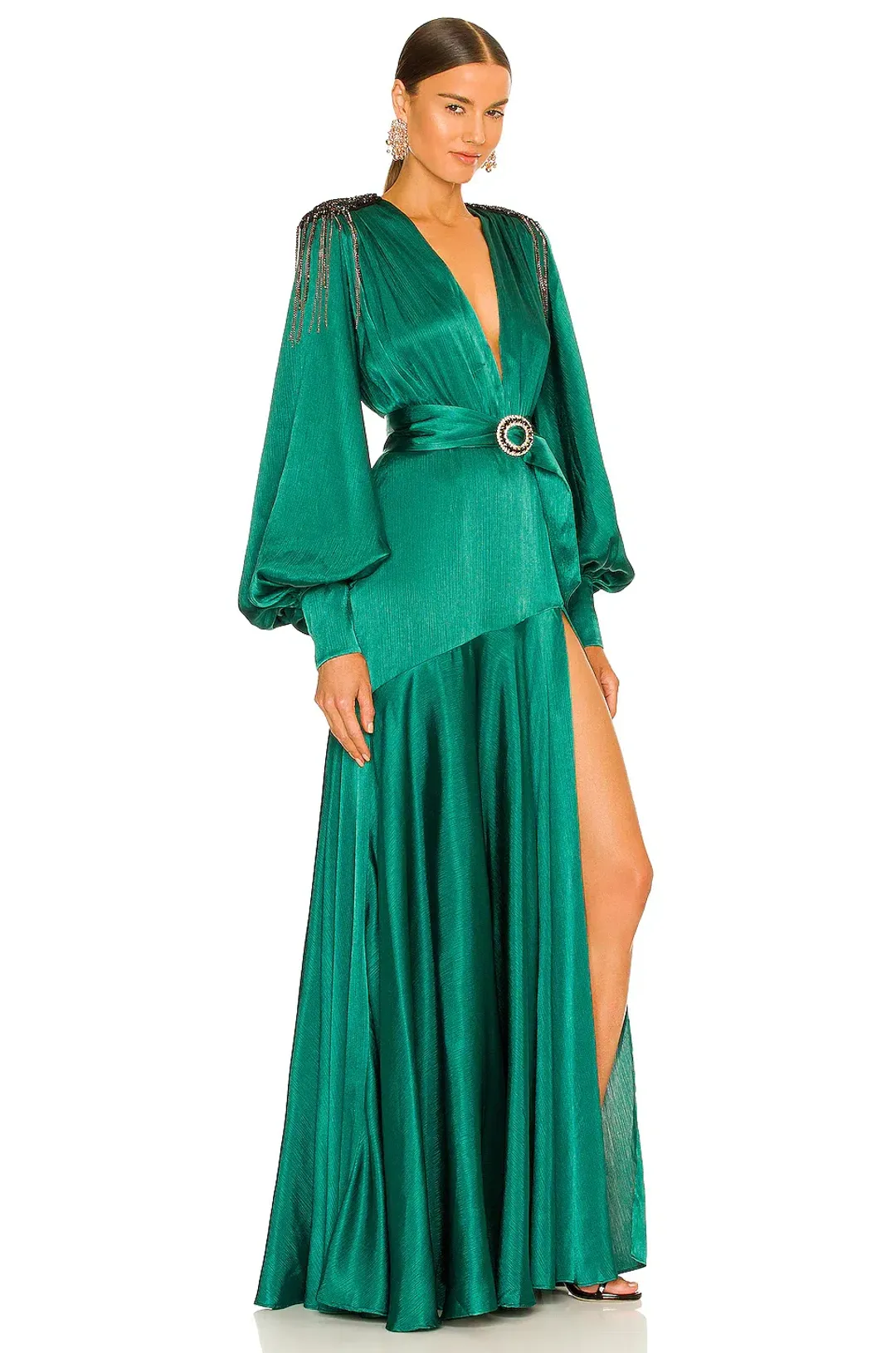 Bronx and Banco Carmen Gown Emerald Size XS / AU 6 for rent on The Volte - main image