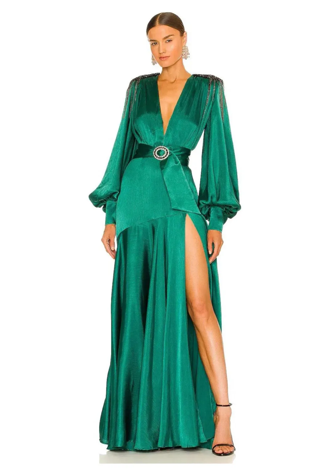 Bronx and Banco Carmen Gown Emerald Size XS / AU 6 for rent on The Volte - main image
