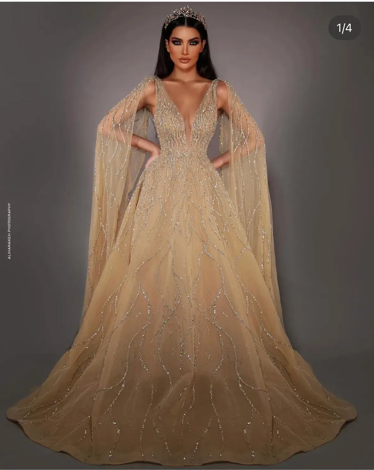 Elie Bejjani Ball Gown Gold Size 6 / XS - Image 1