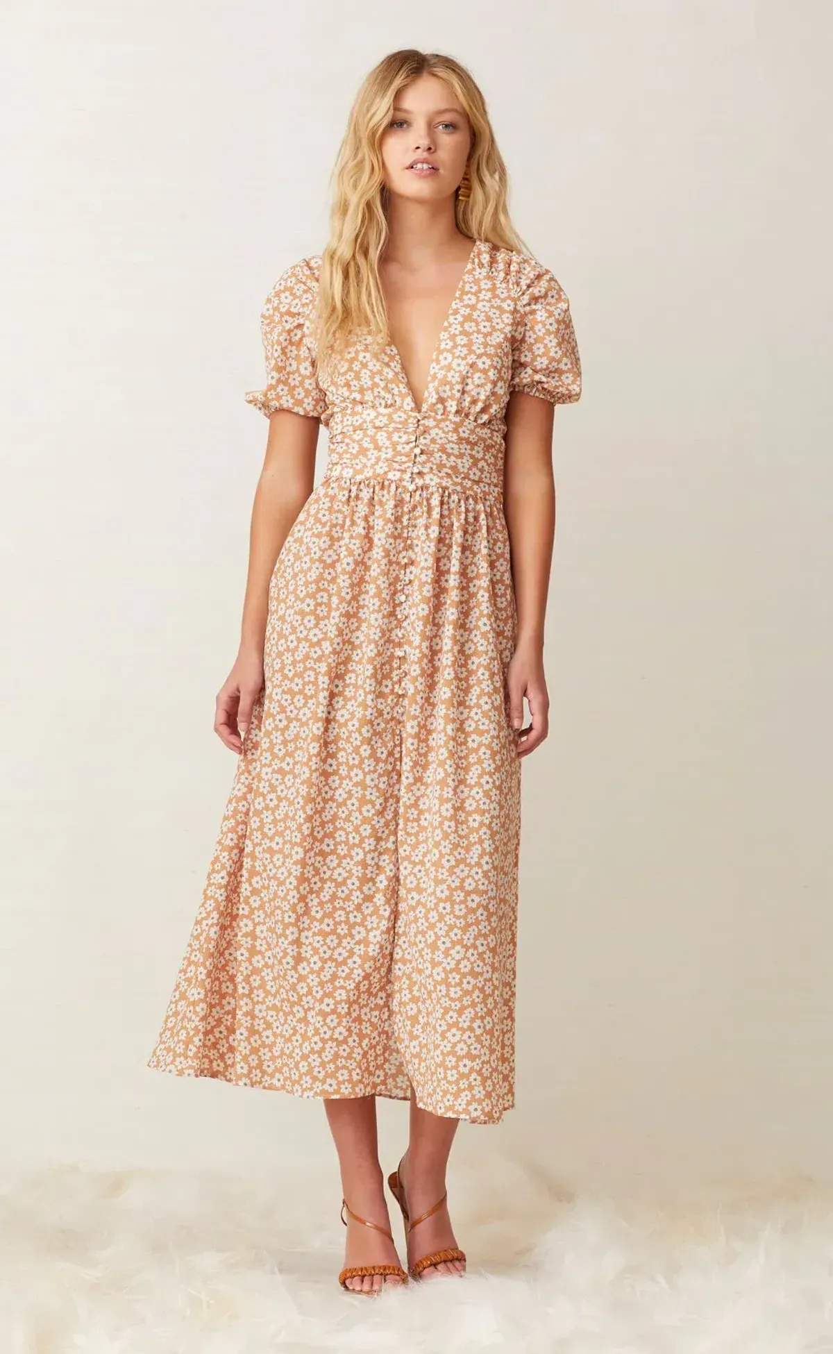 Bec & Bridge Zoe Midi Dress Floral Size 12 / L for rent on The Volte - main image