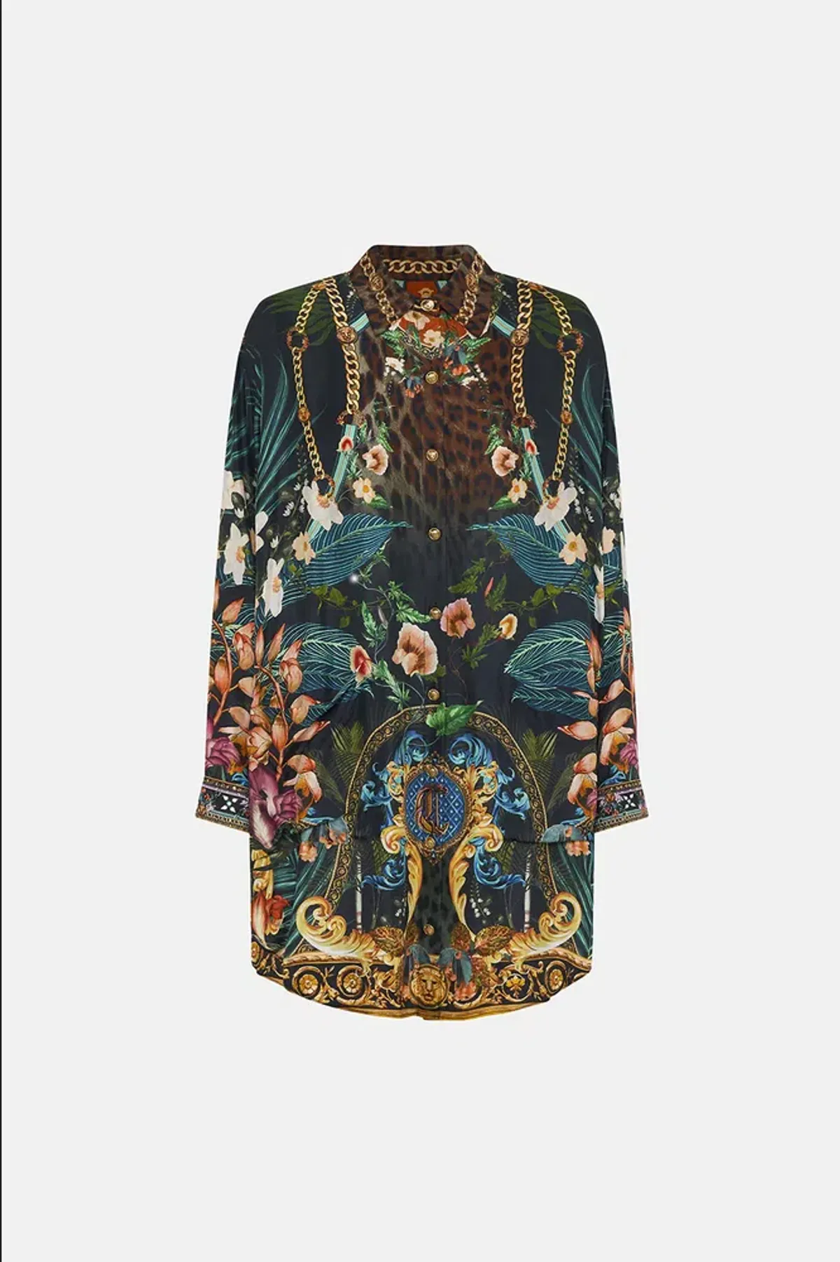 Camilla Shirt Tunic With Pockets Print Size S/AU 10 - Image 5