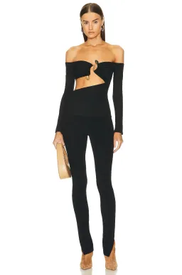 Christopher Esber Distort Quartz Shoulderless Top Black Size 6 for rent on The Volte - image 1