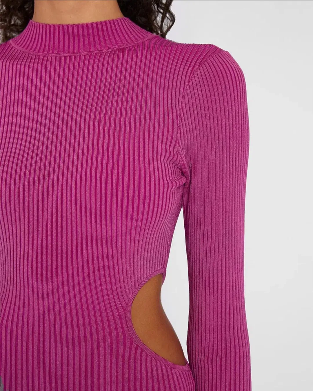 By Johnny Raine Knit Midi Dress Berry Size 10 for rent on The Volte - main image