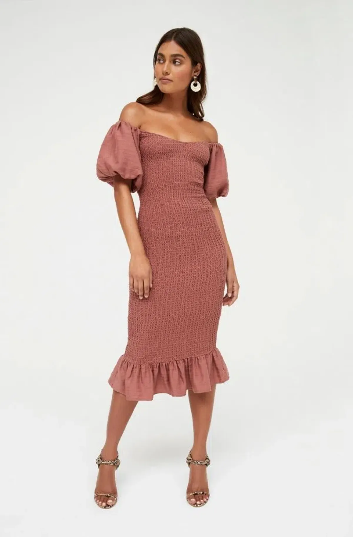Sheike Betsy Shirred Dress Pink Size 10 - Image 1