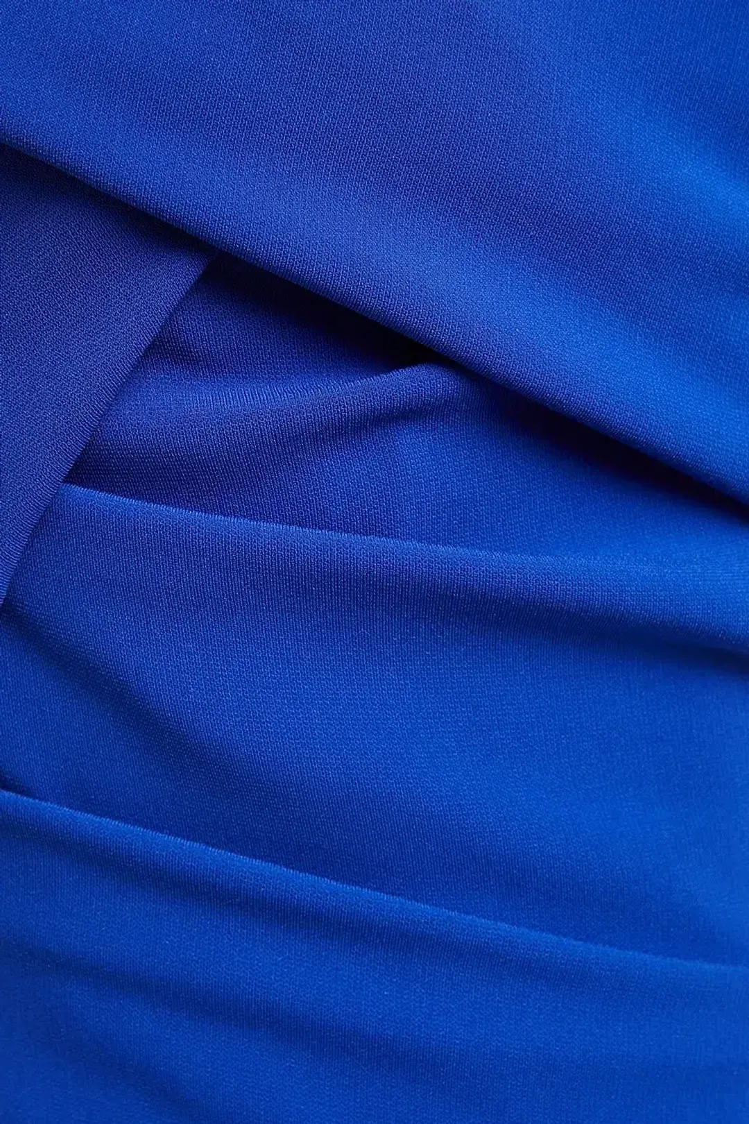 Talbot Runhof Moa Ruched Stretch-Crepe Gown Blue Size 6 for rent on The Volte - main image