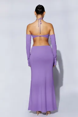 MESHKI Jules Maxi Triangle Cut Out Dress Purple Size 6 for rent on The Volte - image 2