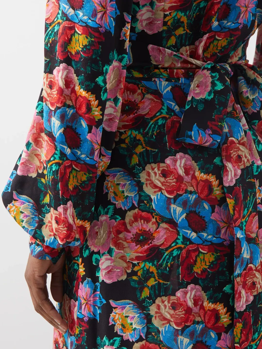 The Vampire’s Wife The Villanelle floral-print crepe dress Pink Size 14 for rent on The Volte - main image