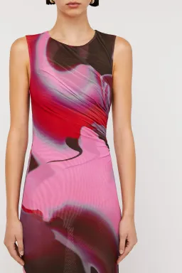 Scanlan Theodore Italian Watercolour Dress Raspberry Pink Size AU 10 for rent on The Volte - image 2