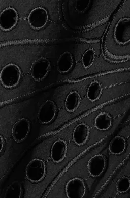 Charo Ruiz ‘Yara’ Broderie Anglaise Cotton-Blend Mini Dress Black Size Medium (AU 10) for rent on The Volte - image 7