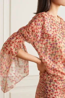 Eywasouls Malibu Claire Smocked Chiffon Maxi Dress Floral Size 8 for rent on The Volte - image 2