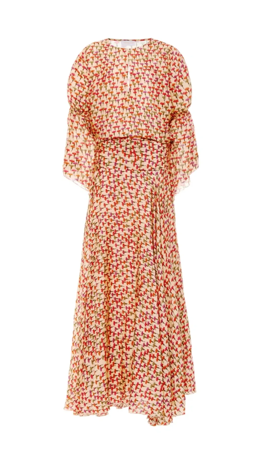 Eywasouls Malibu Claire Smocked Chiffon Maxi Dress Floral Size 8 for rent on The Volte - main image