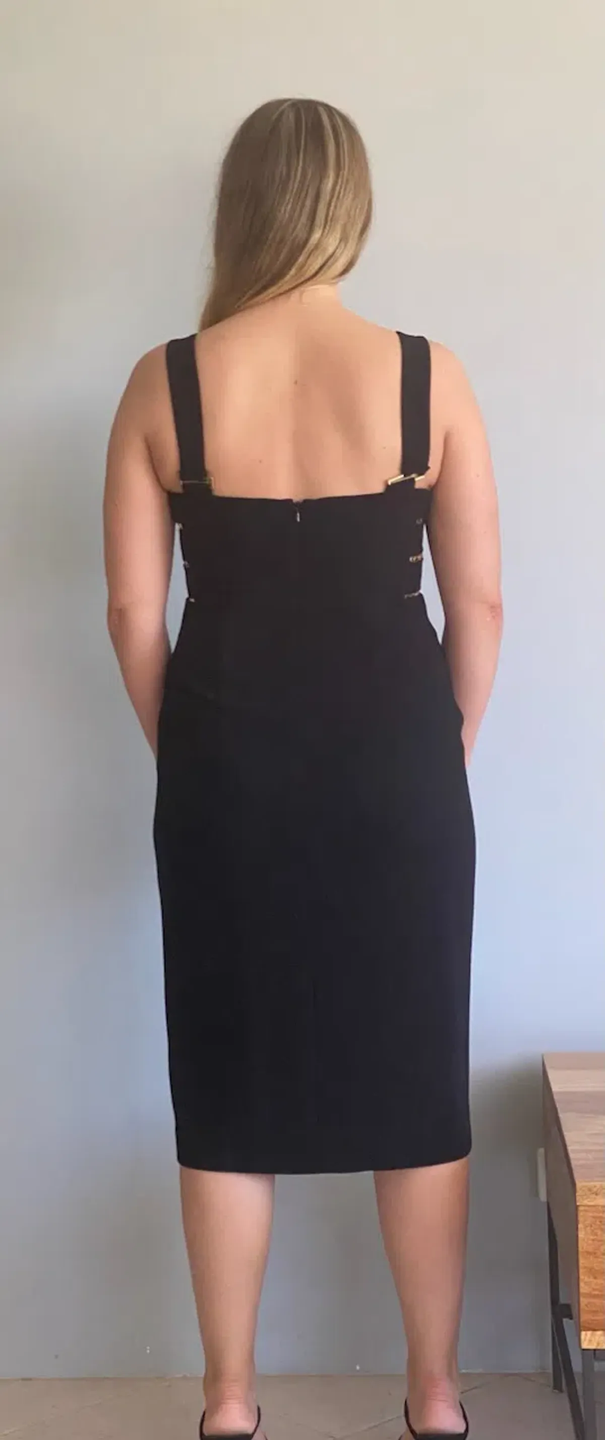 Zimmermann Stretch Crepe Buckle Dress Black Size 2 / AU 12 - Image 3