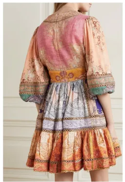 Zimmermann Anneke Lantern Mini Dress Print Size 3 / Au 14 for rent on The Volte - image 5