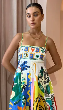 Alemais Soleil Sundress Multi Size 8 for rent on The Volte - image 2