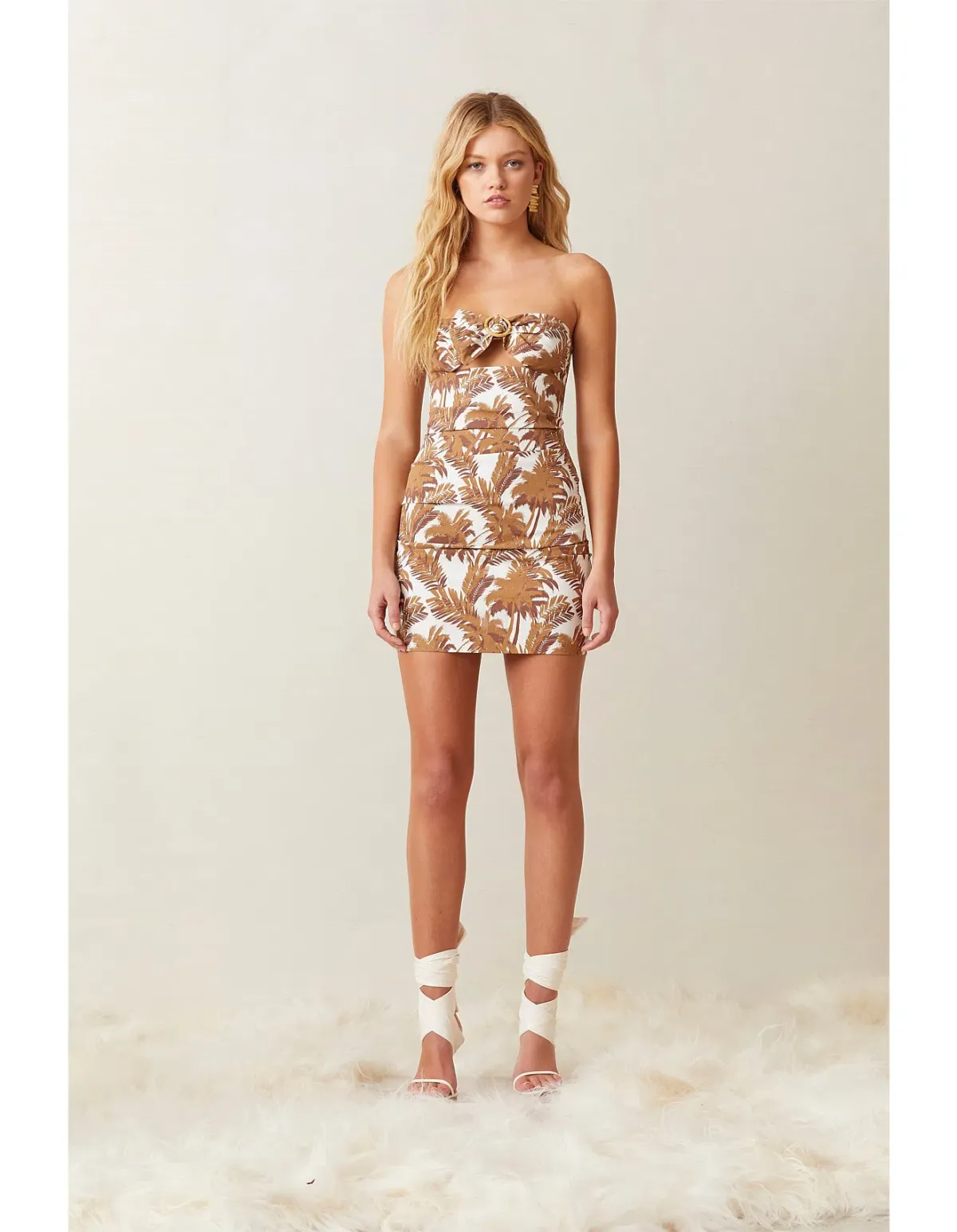 Bec and Bridge Party Wave Mini Dress Print Size 10 for rent on The Volte - main image