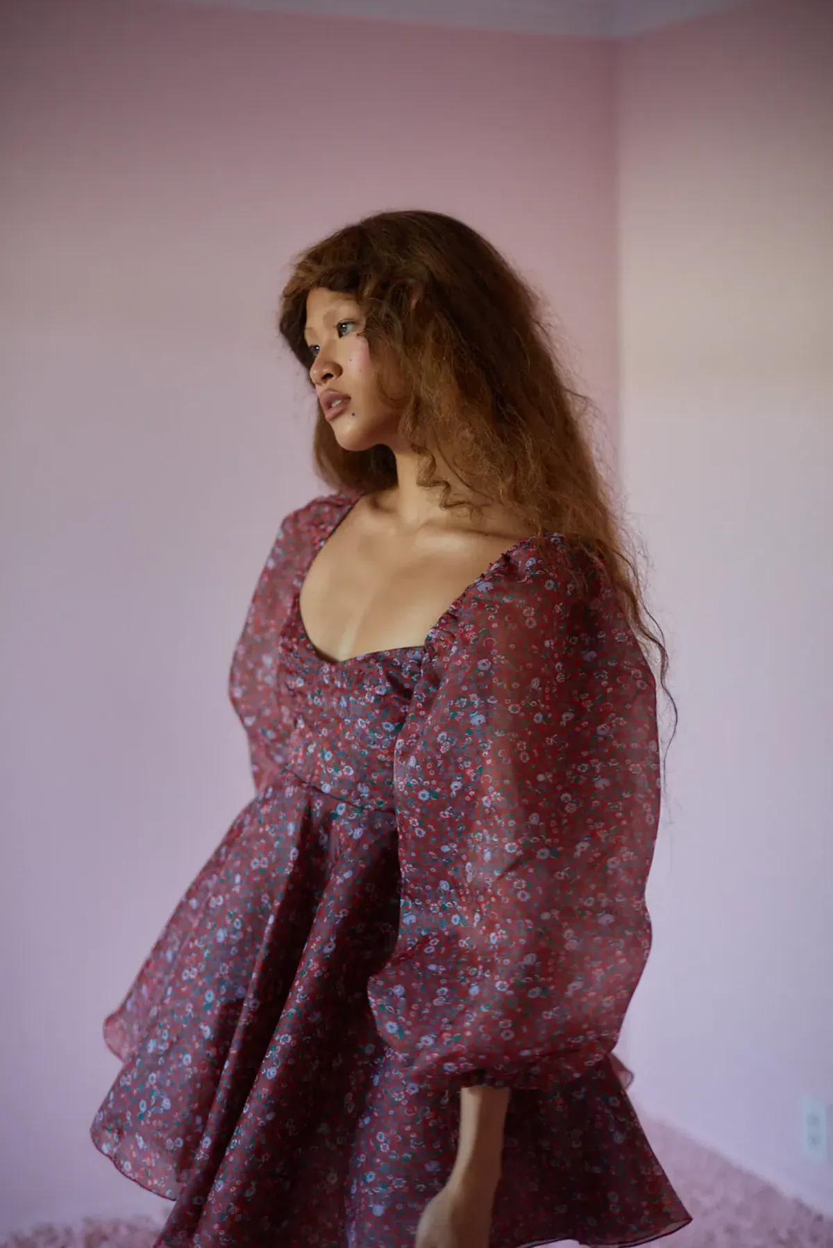 Selkie Crimson Princess Dress Floral Size XS/AU 8 - Image 3