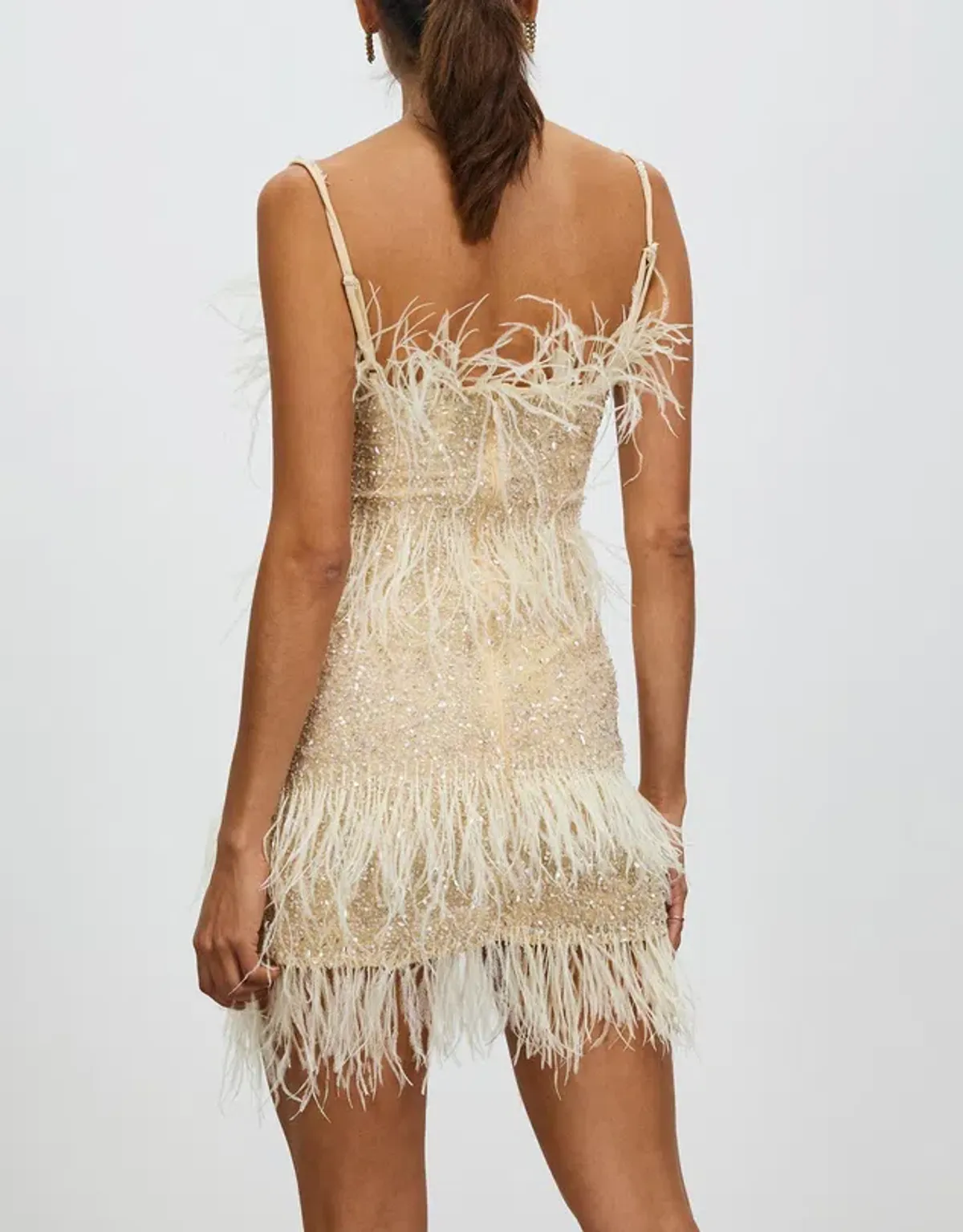 Rachel Gilbert Frenchy Mini Dress in Nude Size 3/AU12 - Image 4