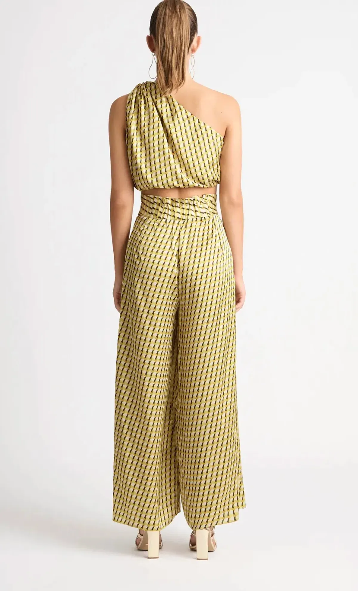 Sheike Revolution Top and Pant Set Yellow Print Size 6 - Image 2