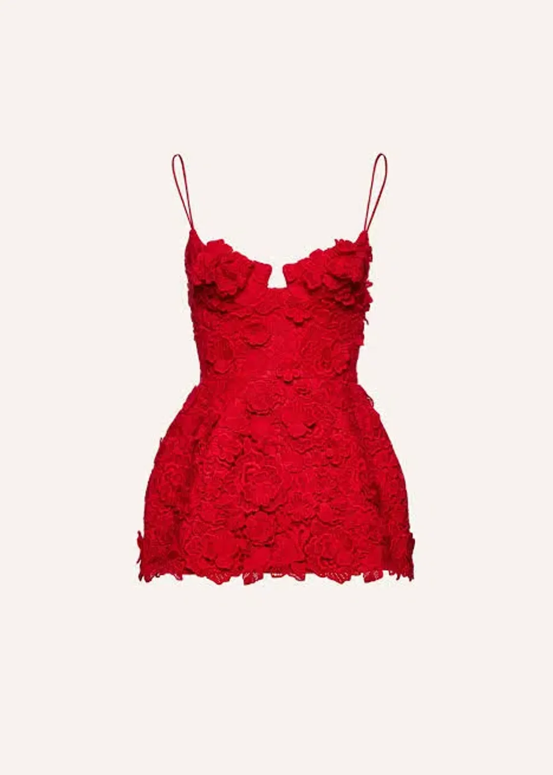 Magda Butrym Roses Dress Red Size AU 6 for rent on The Volte - main image