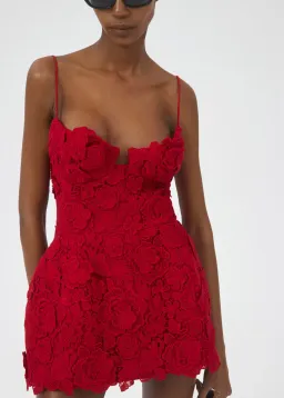 Magda Butrym Roses Dress Red Size AU 6 for rent on The Volte - image 1