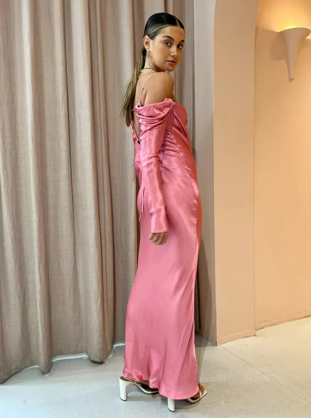 Issy Sereia Dress in Pink Size AU 10 for rent on The Volte - main image