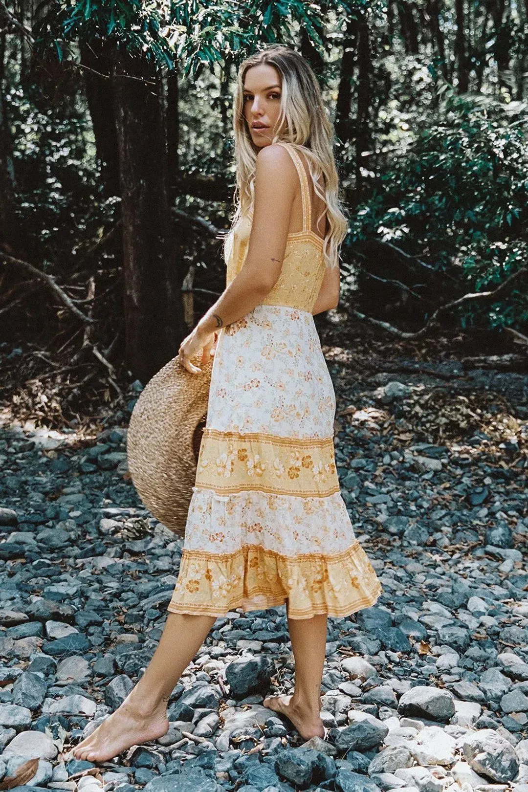 Spell & The Gypsy Arnhem Lily Sundress Lemon Drop Size AU 6 for rent on The Volte - main image