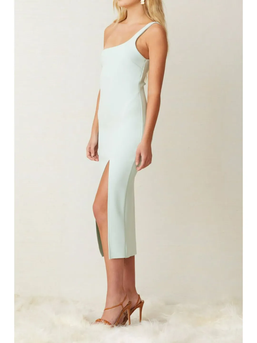 Bec & Bridge Ariel Halter Midi Dress Cool Mint Size 2 / AU 6 for rent on The Volte - main image