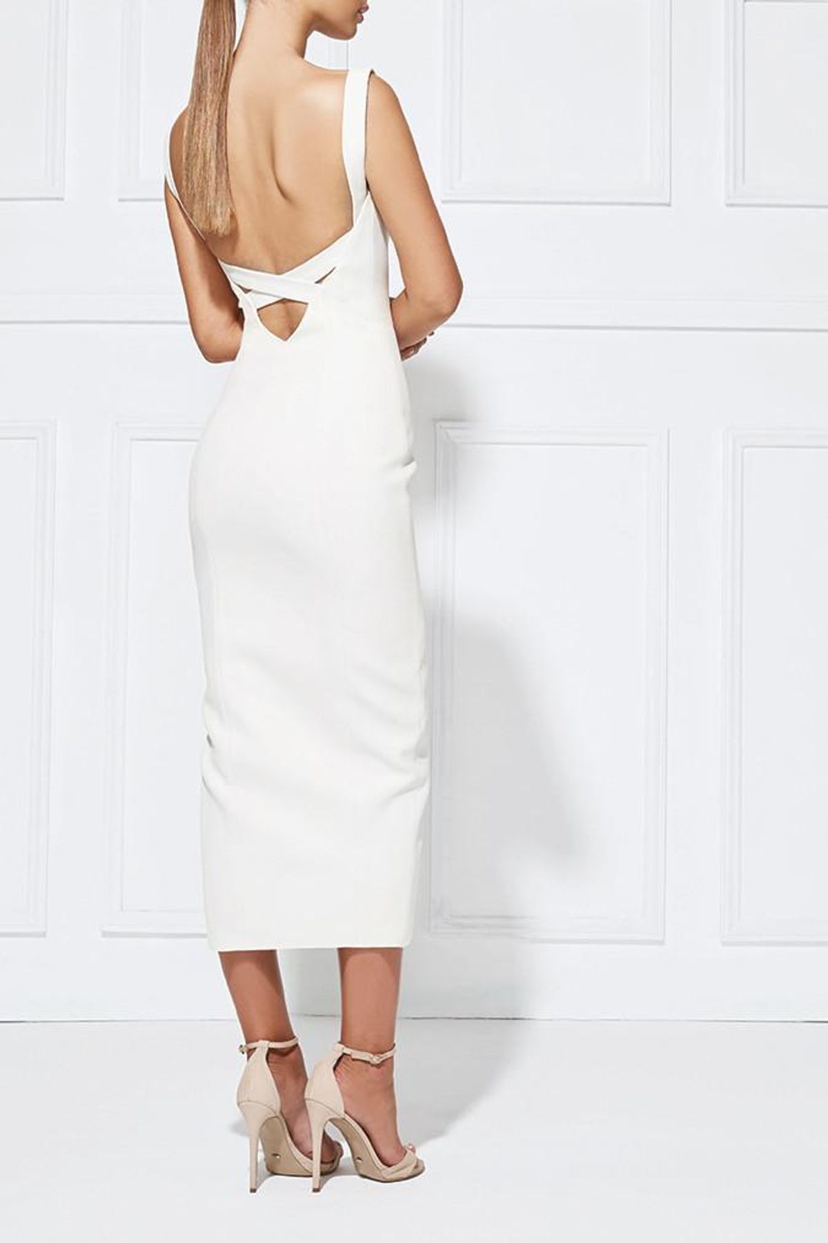 MISHA Midi Dress White Size 10/M - Image 2