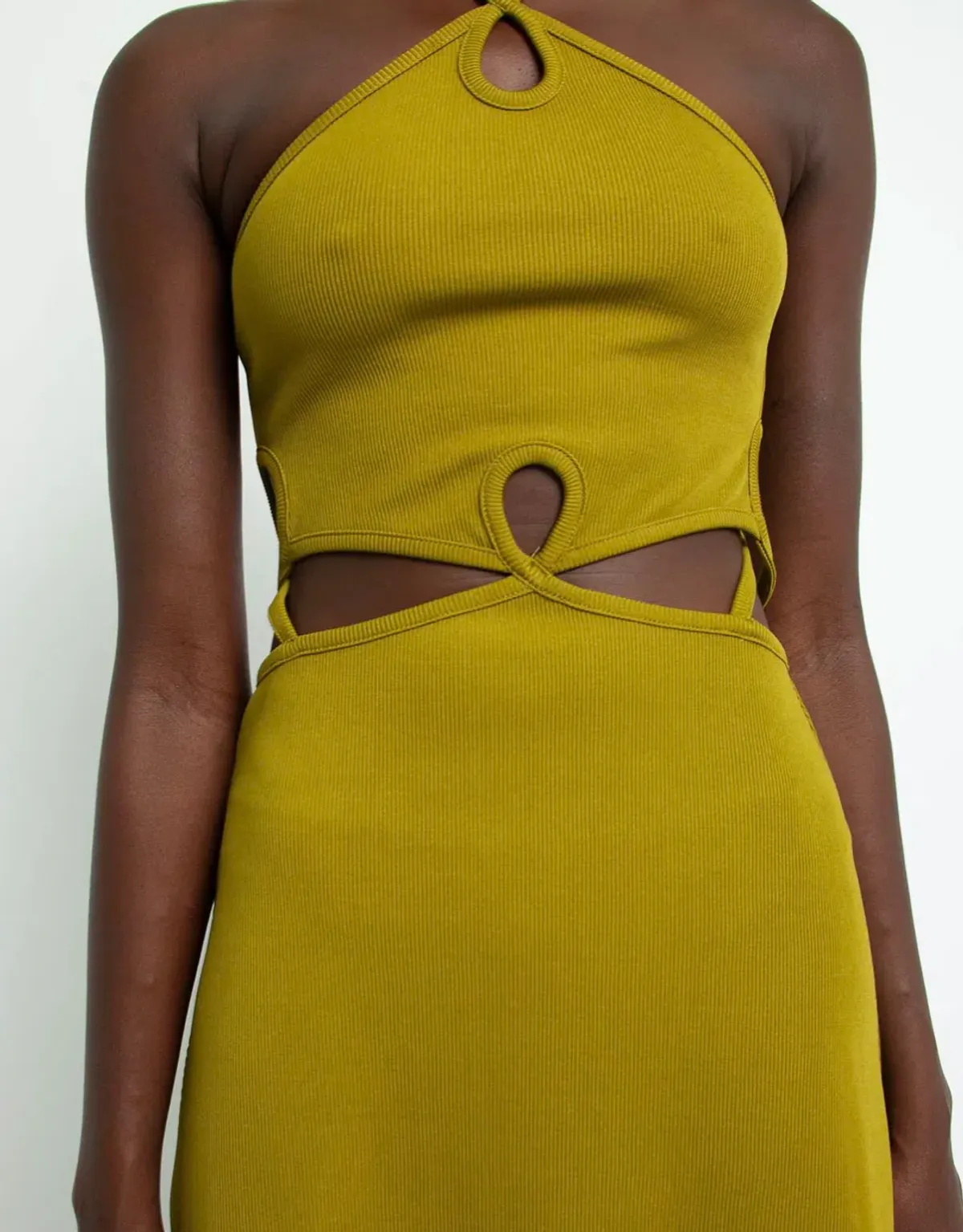 Christopher Esber Loophole Cutaway Sleeveless Midi Dress Green Size 8 - Image 2