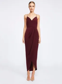 Shona Joy Core Cocktail Dress Burgundy Size 8 for rent on The Volte - image 1