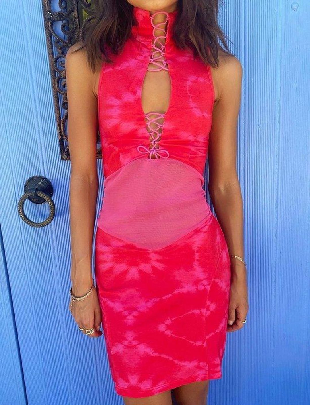 I. AM. GIA Lassona Mini Dress Pink Size 4 for rent on The Volte - main image