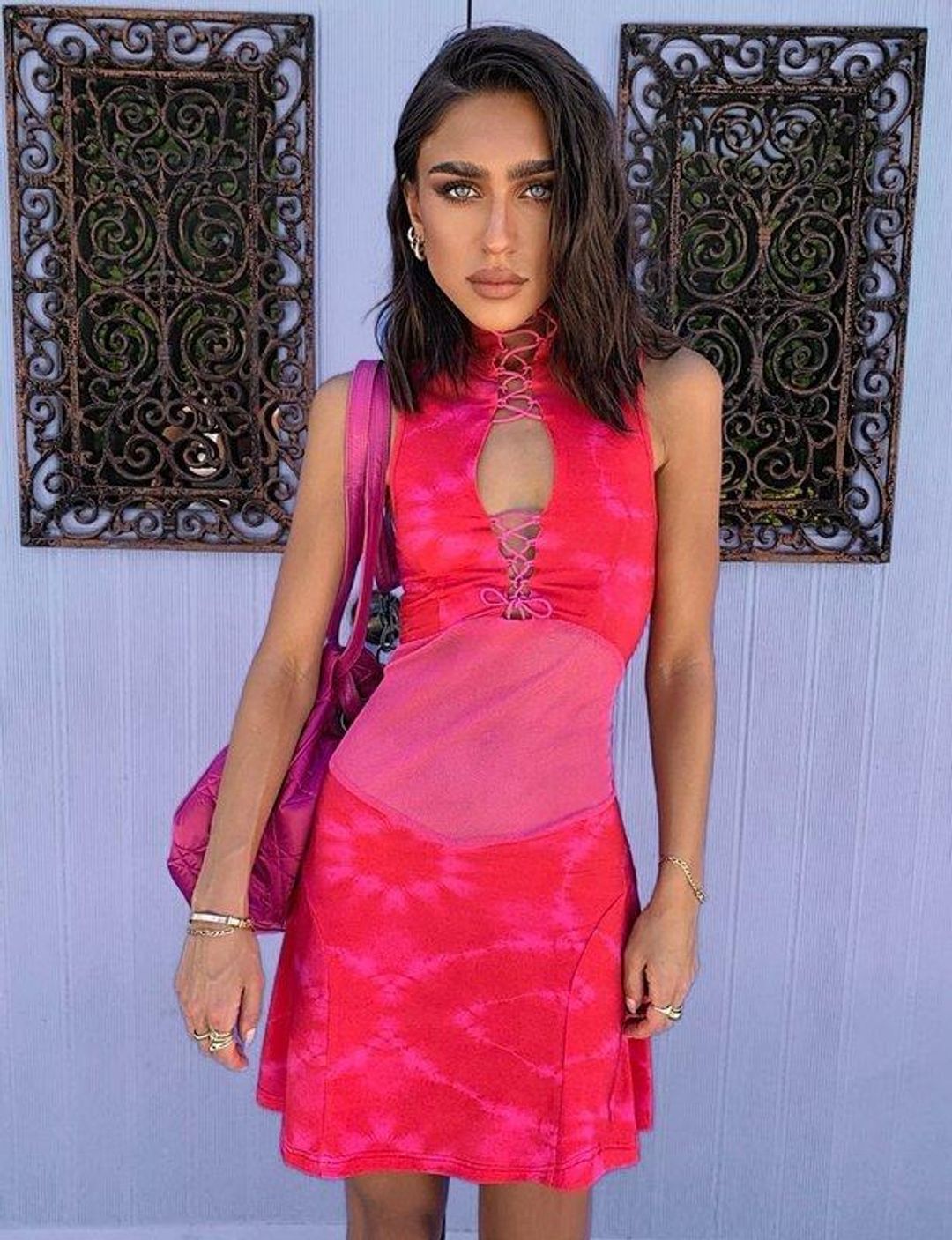I. AM. GIA Lassona Mini Dress Pink Size 4 for rent on The Volte - main image