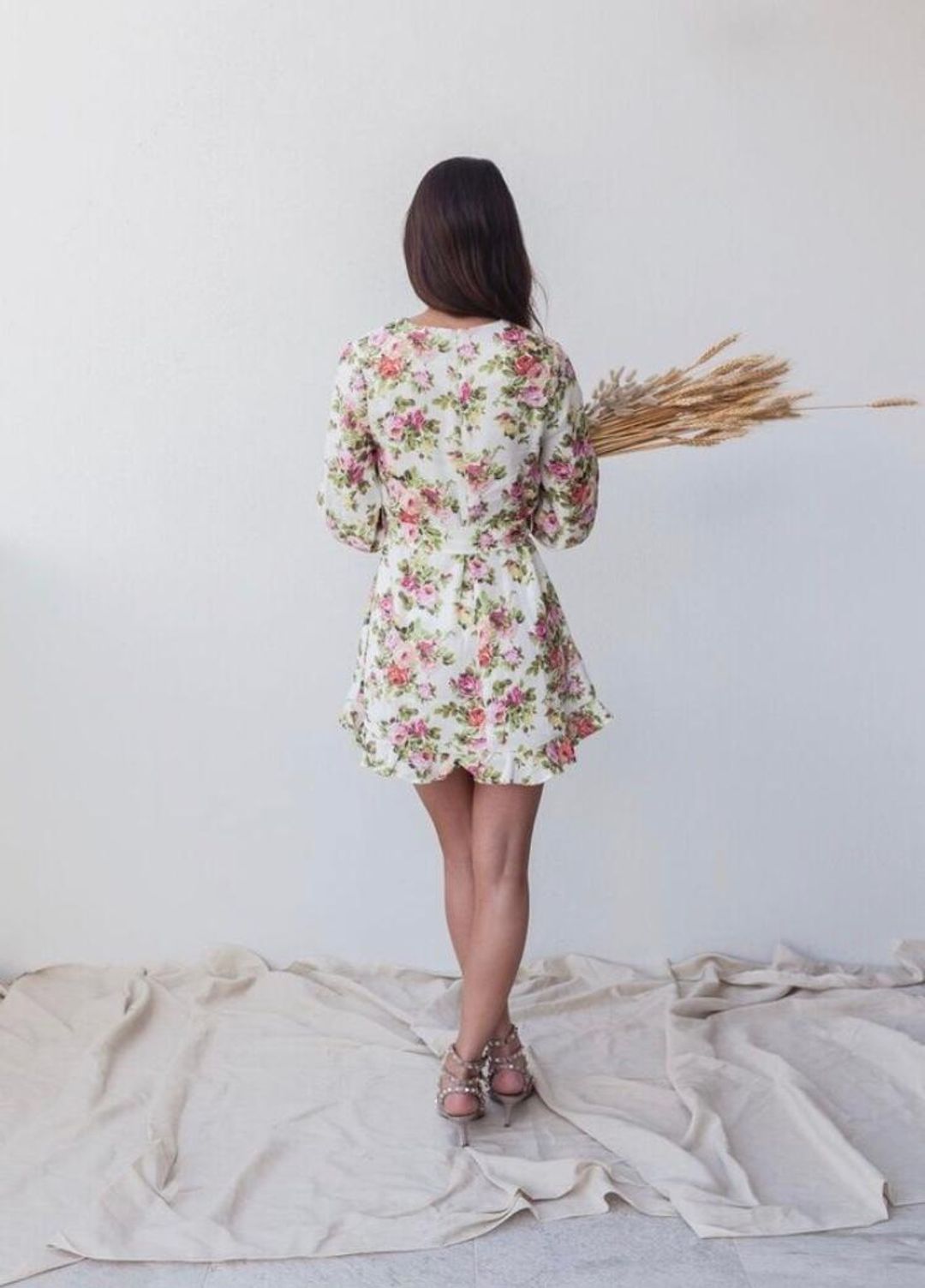 Zimmermann Radiate Flounce Shift Mini Dress Floral Size 1 / Au 10 for rent on The Volte - main image