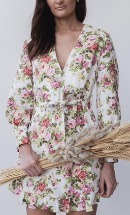 Zimmermann Radiate Flounce Shift Mini Dress Floral Size 1 / Au 10 for rent on The Volte - image 3