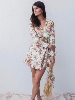 Zimmermann Radiate Flounce Shift Mini Dress Floral Size 1 / Au 10 for rent on The Volte - image 2