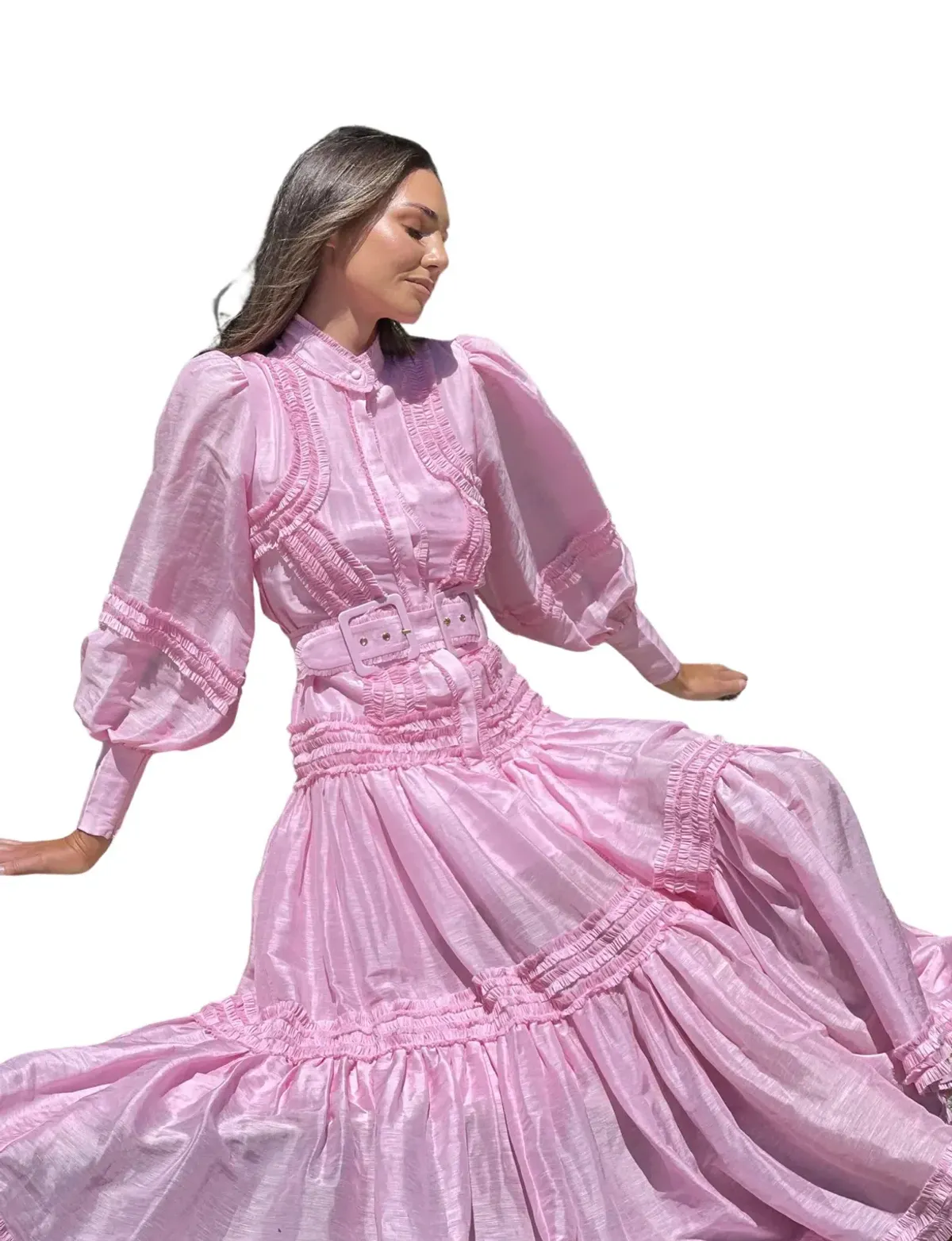 Mackenzie Mode Starlet Maxi Dress Pink Size AU 8 - Image 1